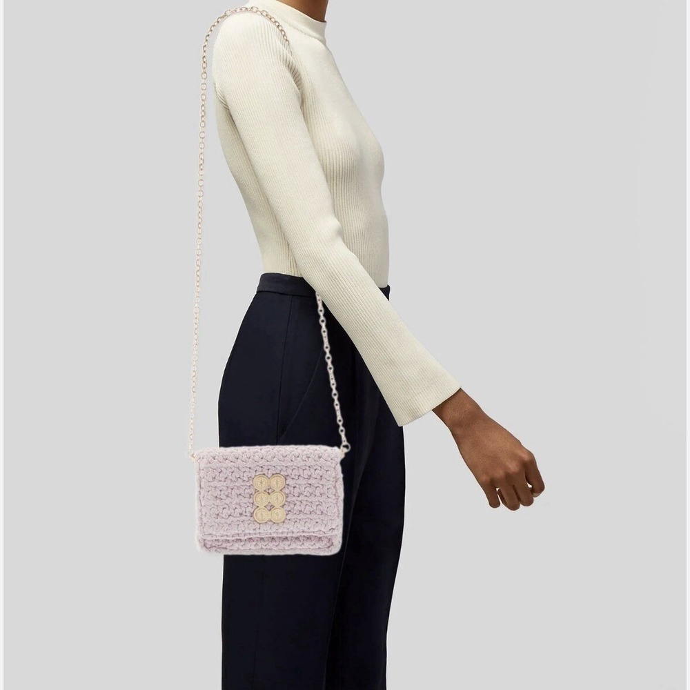 Kooreloo Amalfi Crochet Crossbody Purse Bag Cluth Chain Made In Greece MSRP $395 - Picture 14 of 16